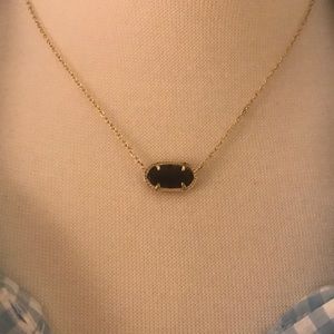 Kendra Scott black and gold Elisa necklace
